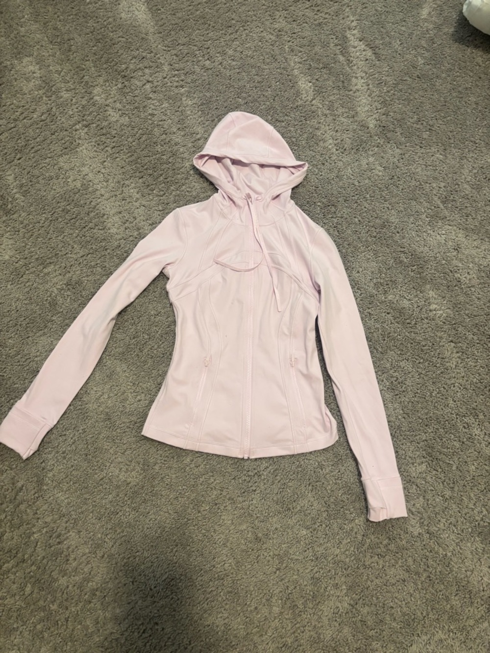 Light Pink Hooded Zip-Up Jacket